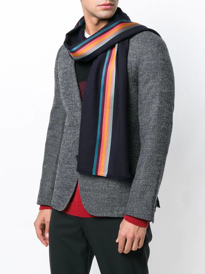 Paul Smith Artist Stripe band herringbone scarf outlook