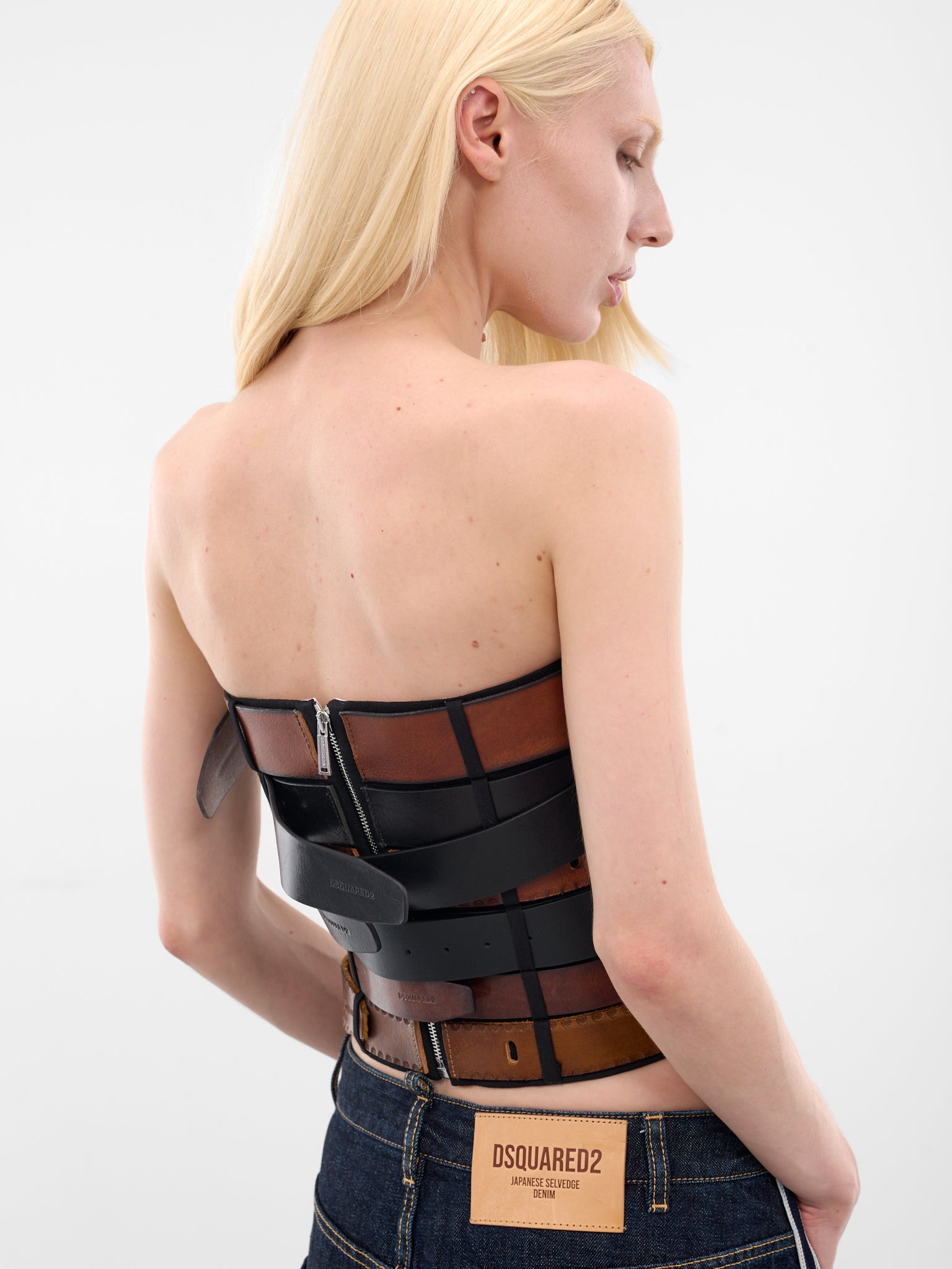 Multi Belt Cropped Corset Top - 5