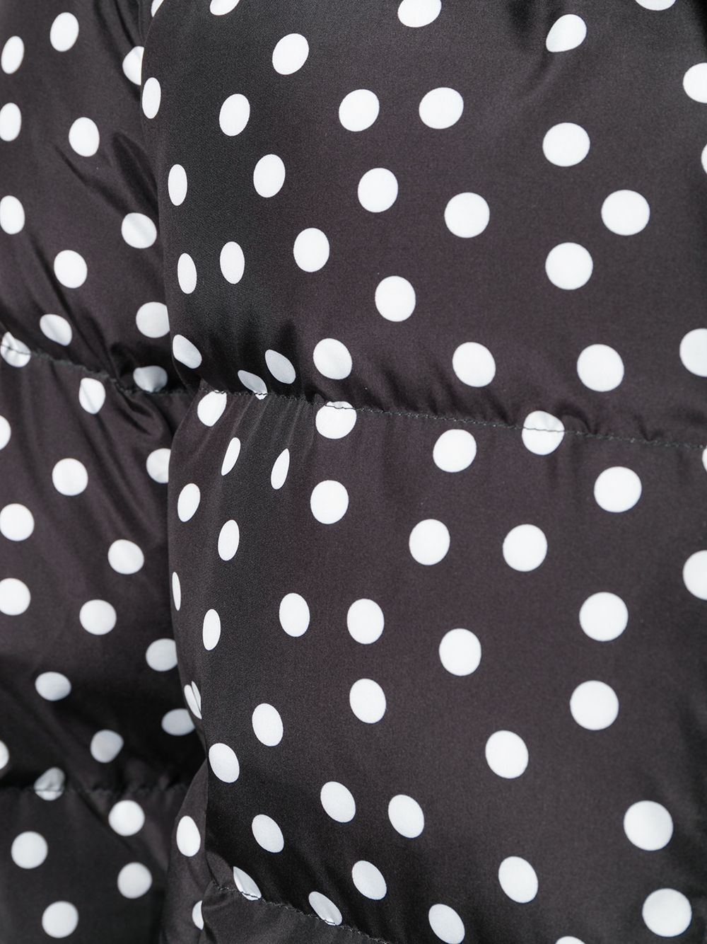 reversible polka dot puffer jacket - 5