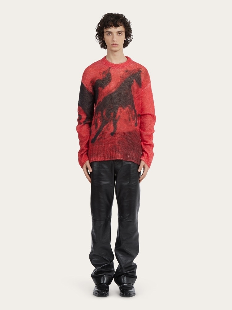 MUSTANG PRINT OVERSIZE SWEATER - 5