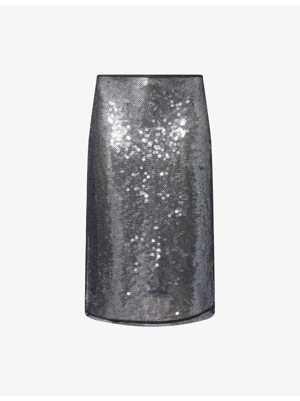 Facade Sequin Woven Midi Skirt - 1