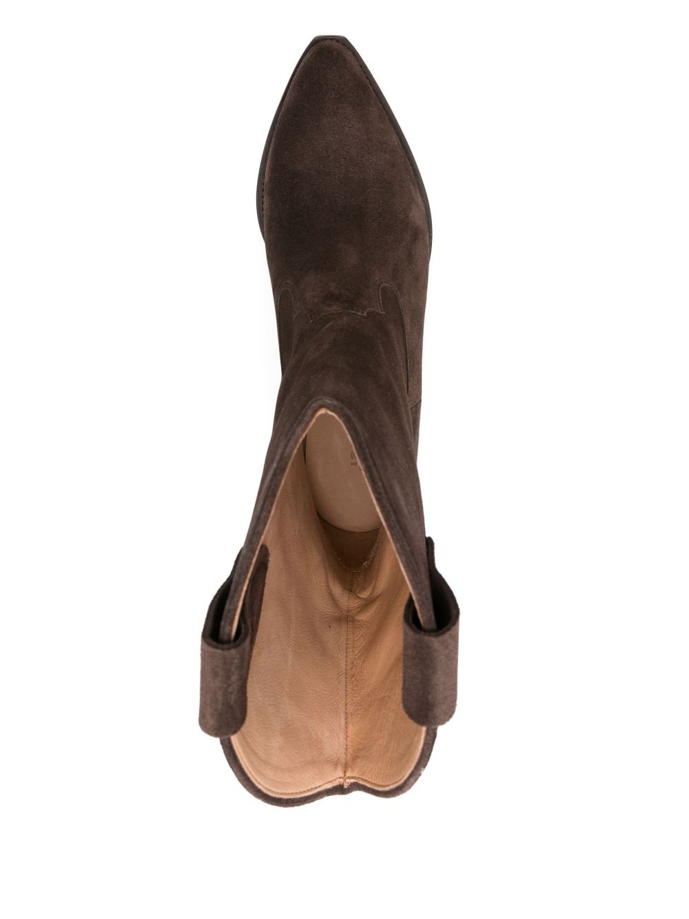 suede pointed-toe boots - 4