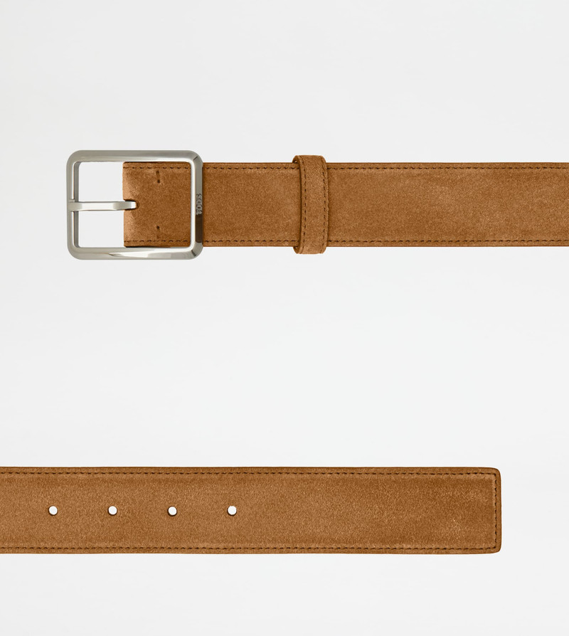 Tod's BELT IN SUEDE - BROWN outlook