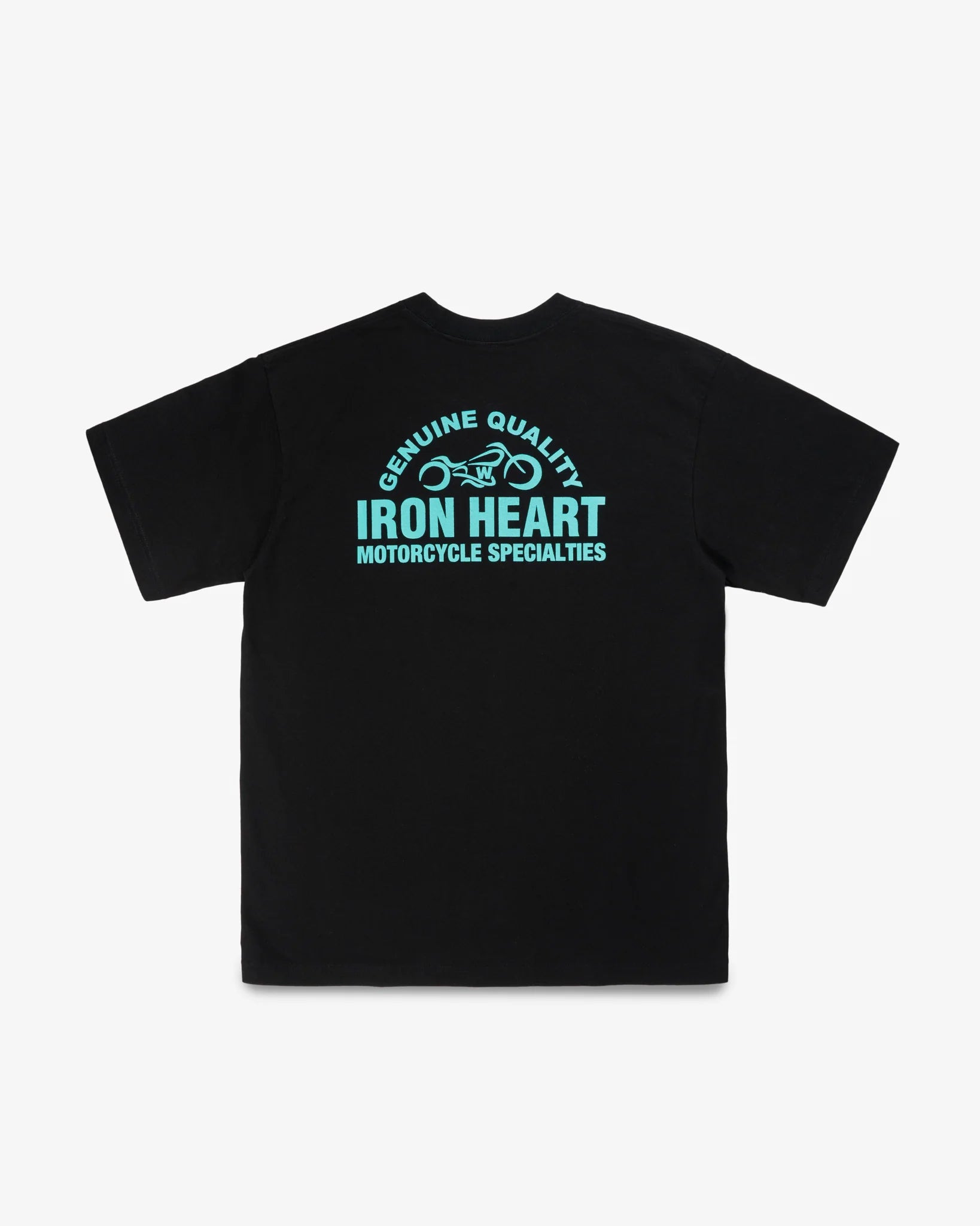 IHT-2504-BLK 7.5oz Printed Loopwheel Crew Neck T-Shirt - Black - 4