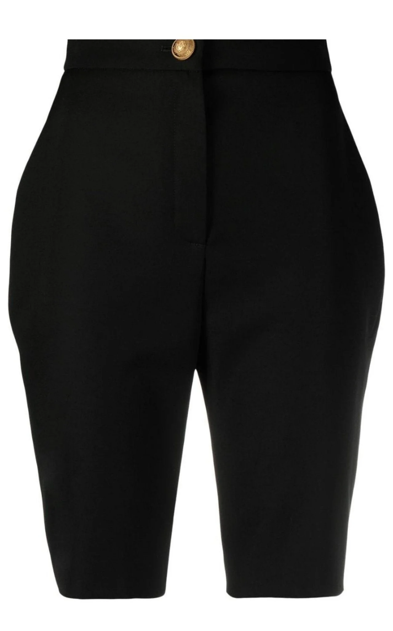 High-waisted Knee-length Wool Shorts - 1