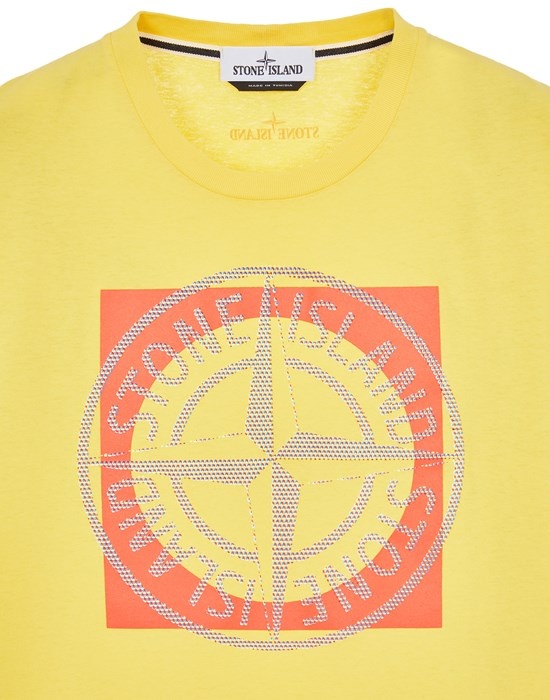 2NS93 30/1 COTTON JERSEY 'TRICROMIA TWO' PRINT_GARMENT DYED YELLOW - 3