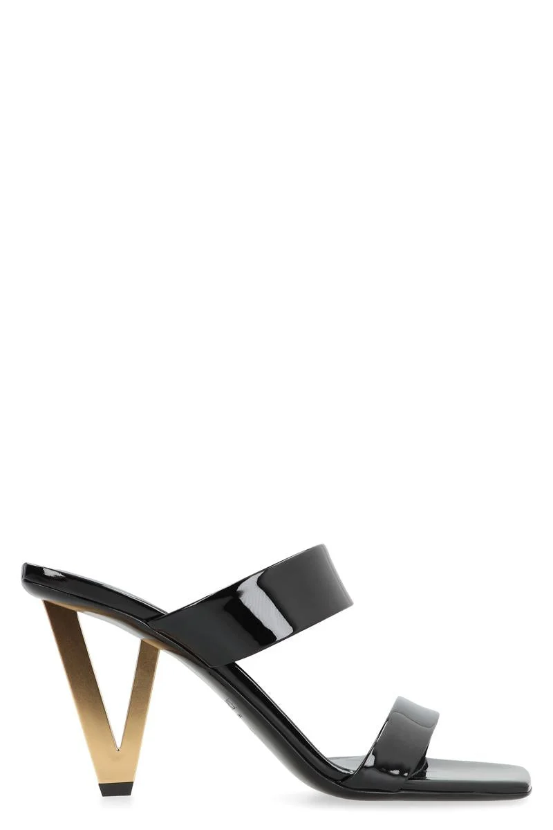 Versace Patent Leather Mules - 1