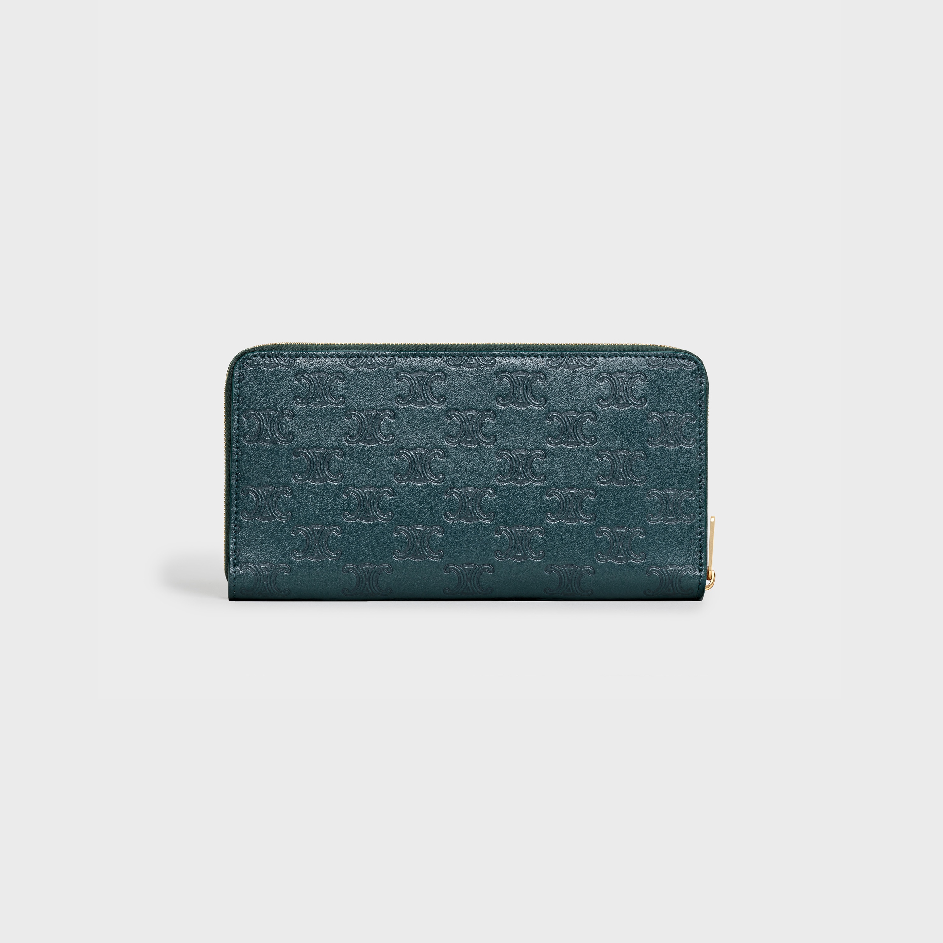 LARGE ZIPPED WALLET  IN  EMBOSSED SMOOTH CALFSKIN - 3