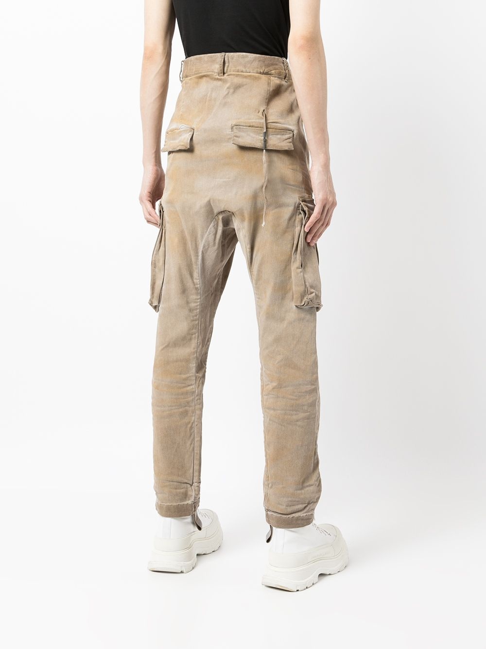 cargo-pocket straight-leg trousers - 4