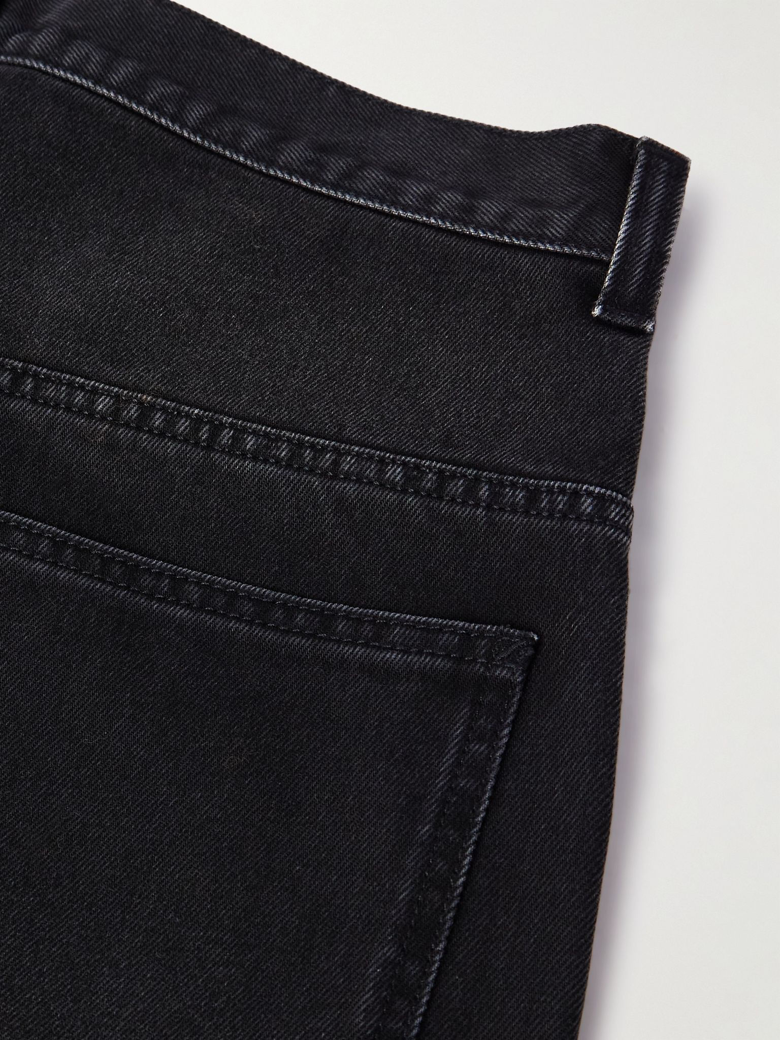 Hip-Hop Straight-Leg Jeans Black - 5