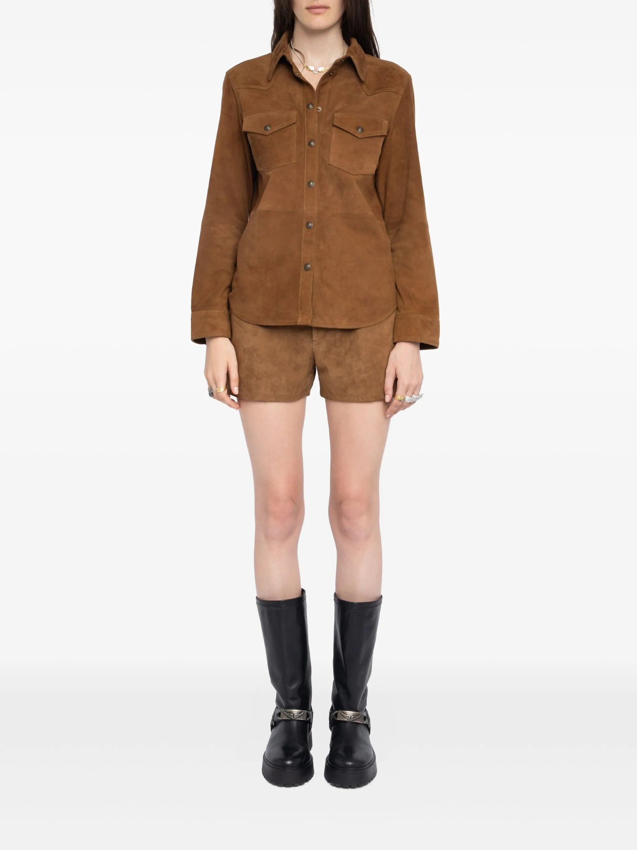 Zadig & Voltaire Suede Button-down Shirt - 5