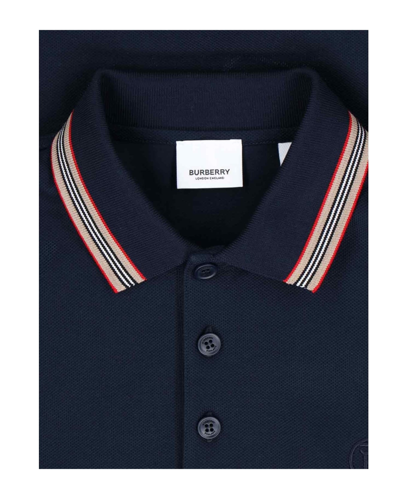 Striped Detail Polo Shirt - 5