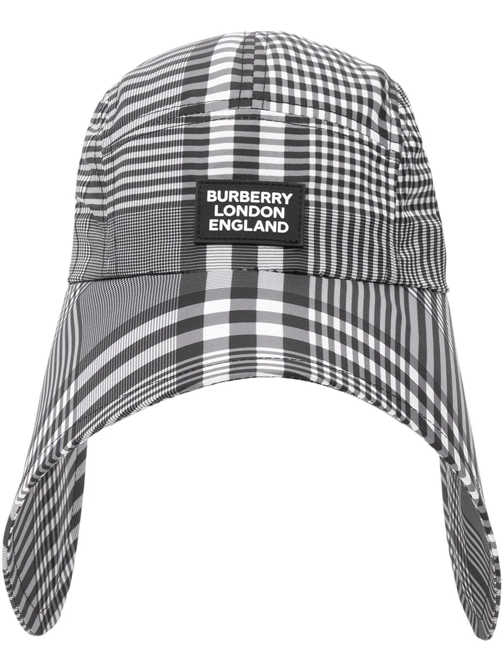 logo appliqué gingham bonnet - 1