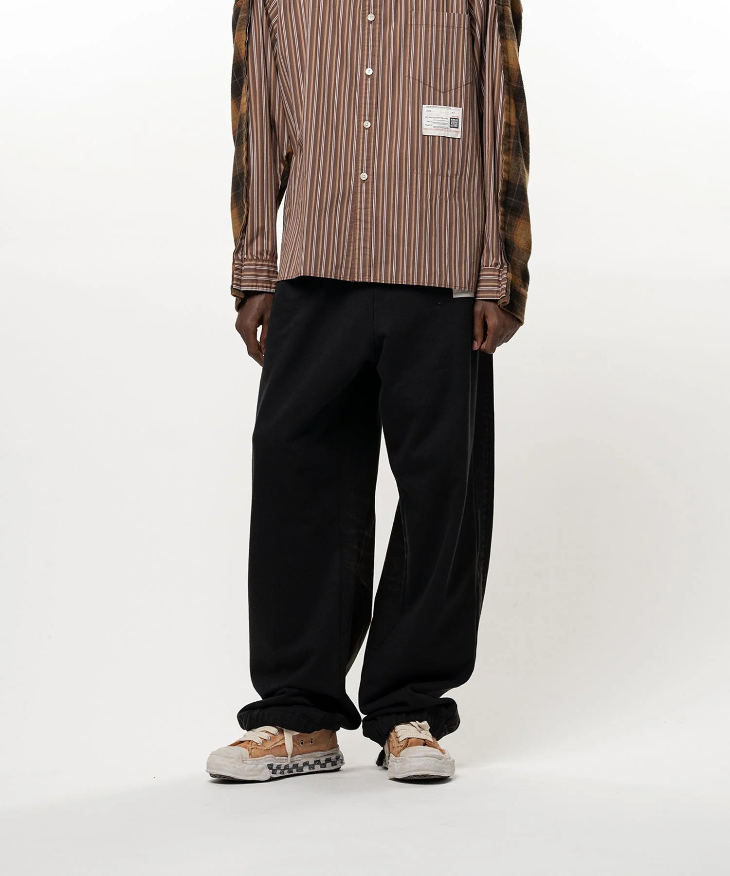 Combined Sweat Denim Pants - 1