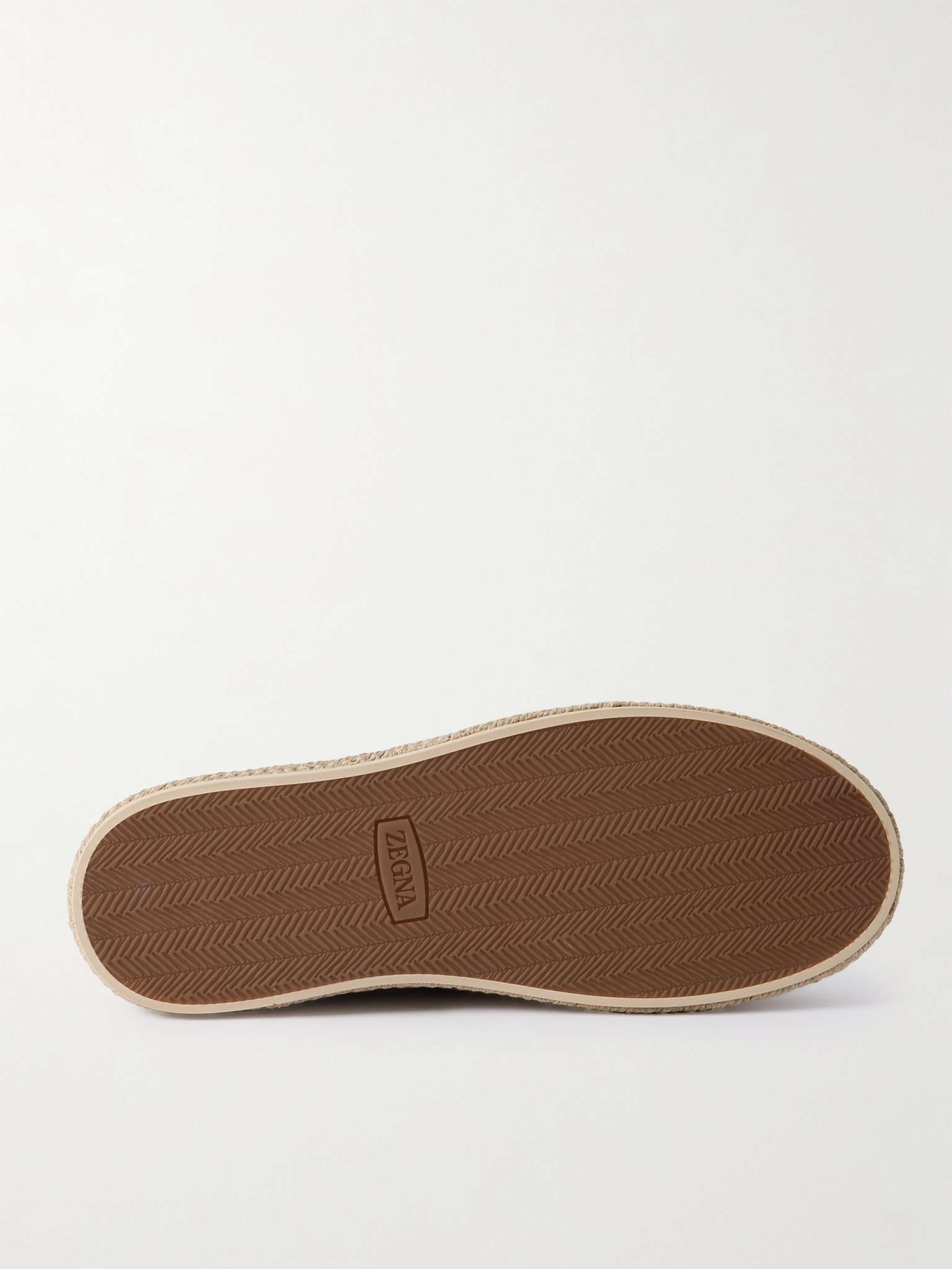 Triple Stitch™ Leather-Trimmed Suede Slip-On Sneakers - 3