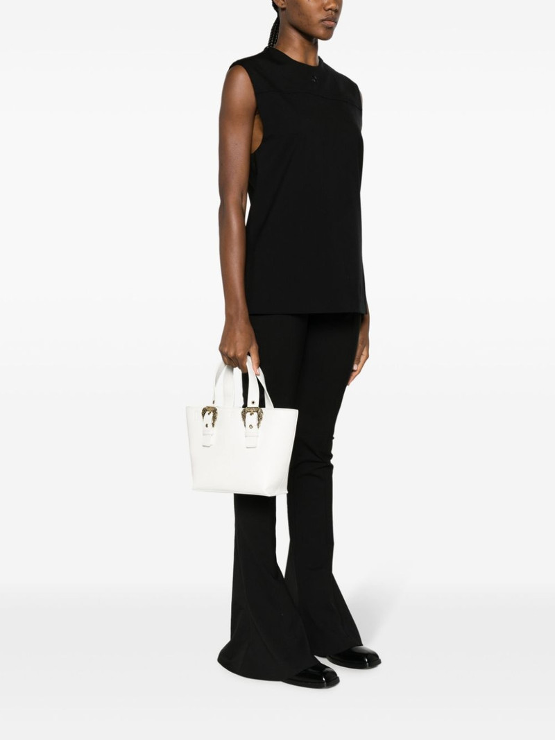 VERSACE JEANS COUTURE Baroque-buckle grain-texture tote bag outlook