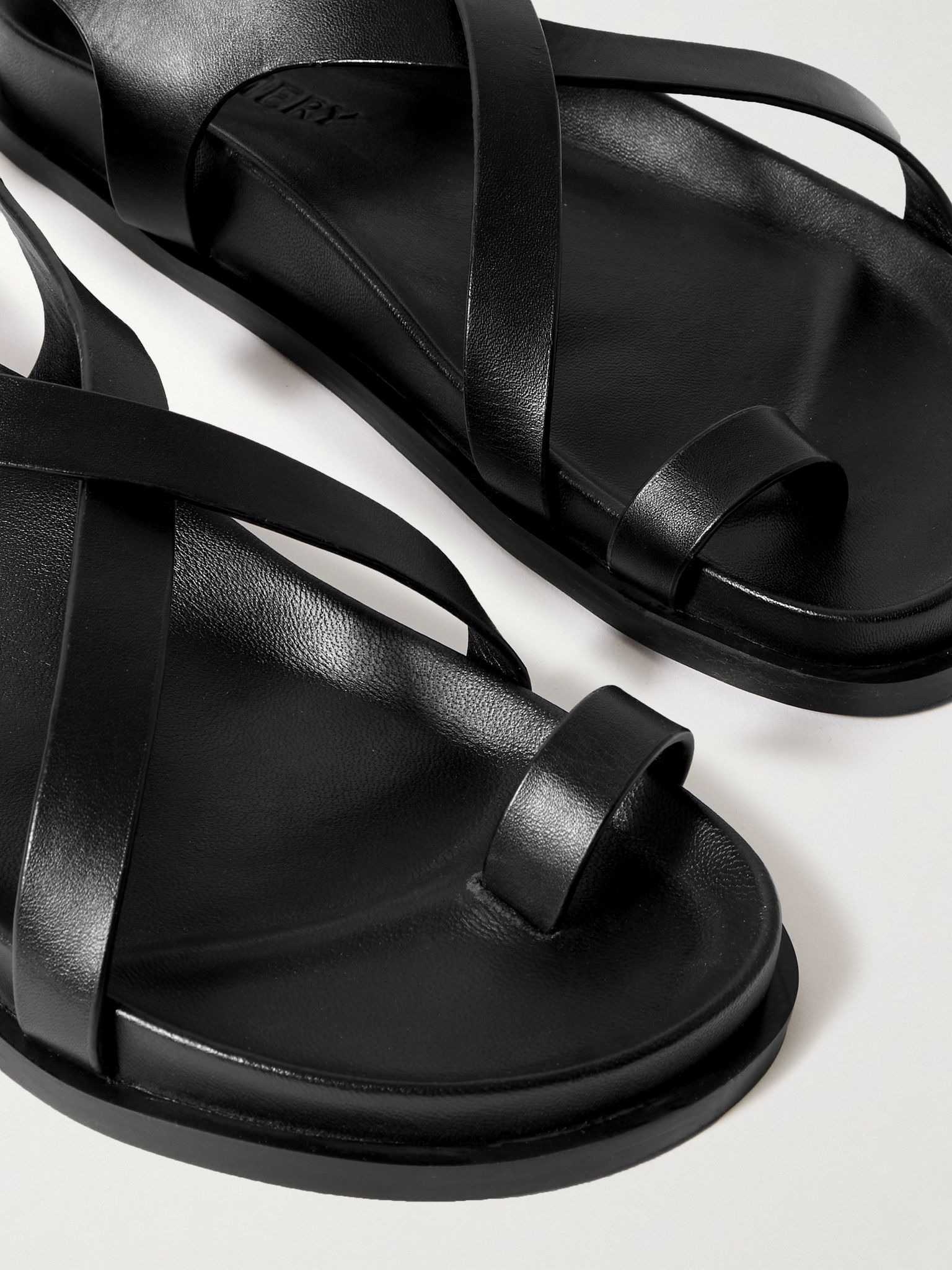 Jalen Slim leather sandals Black - 4