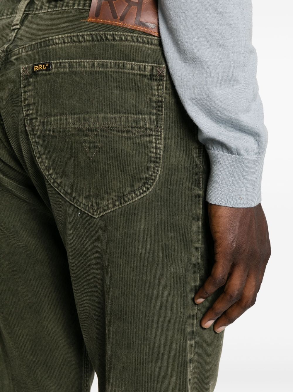 straight-leg corduroy trousers - 5