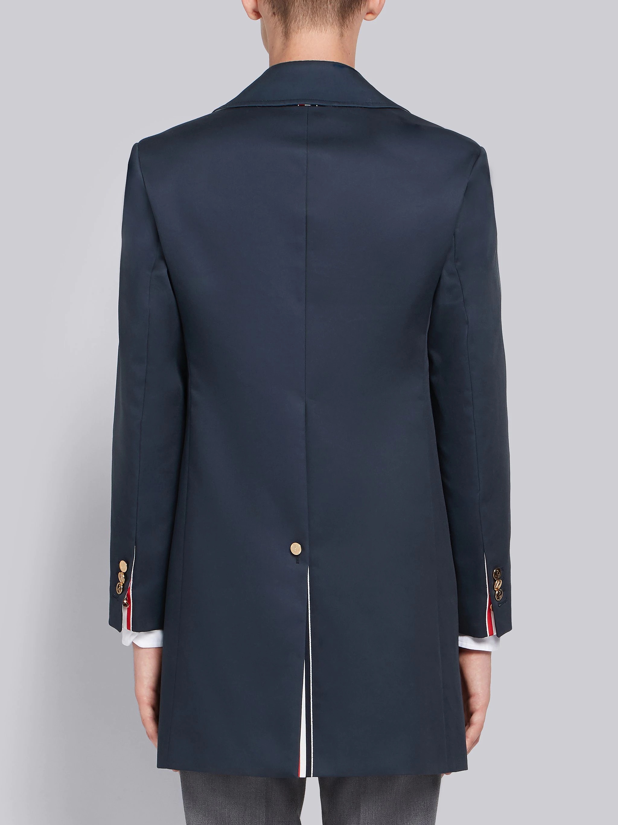 Navy Mackintosh Bal Collar Classic Overcoat - 3