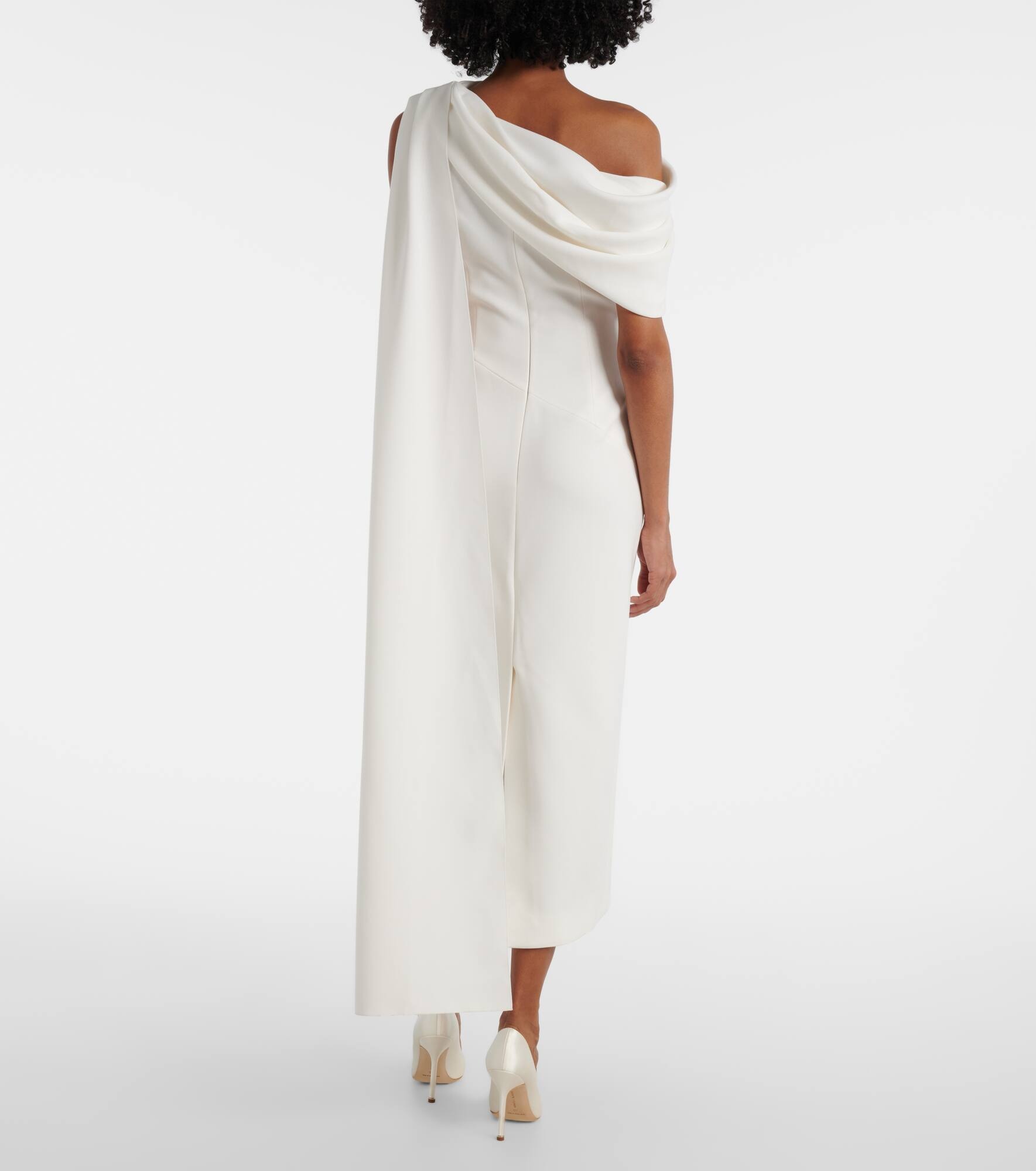 Bridal Maite 2 caped one-shoulder gown - 3