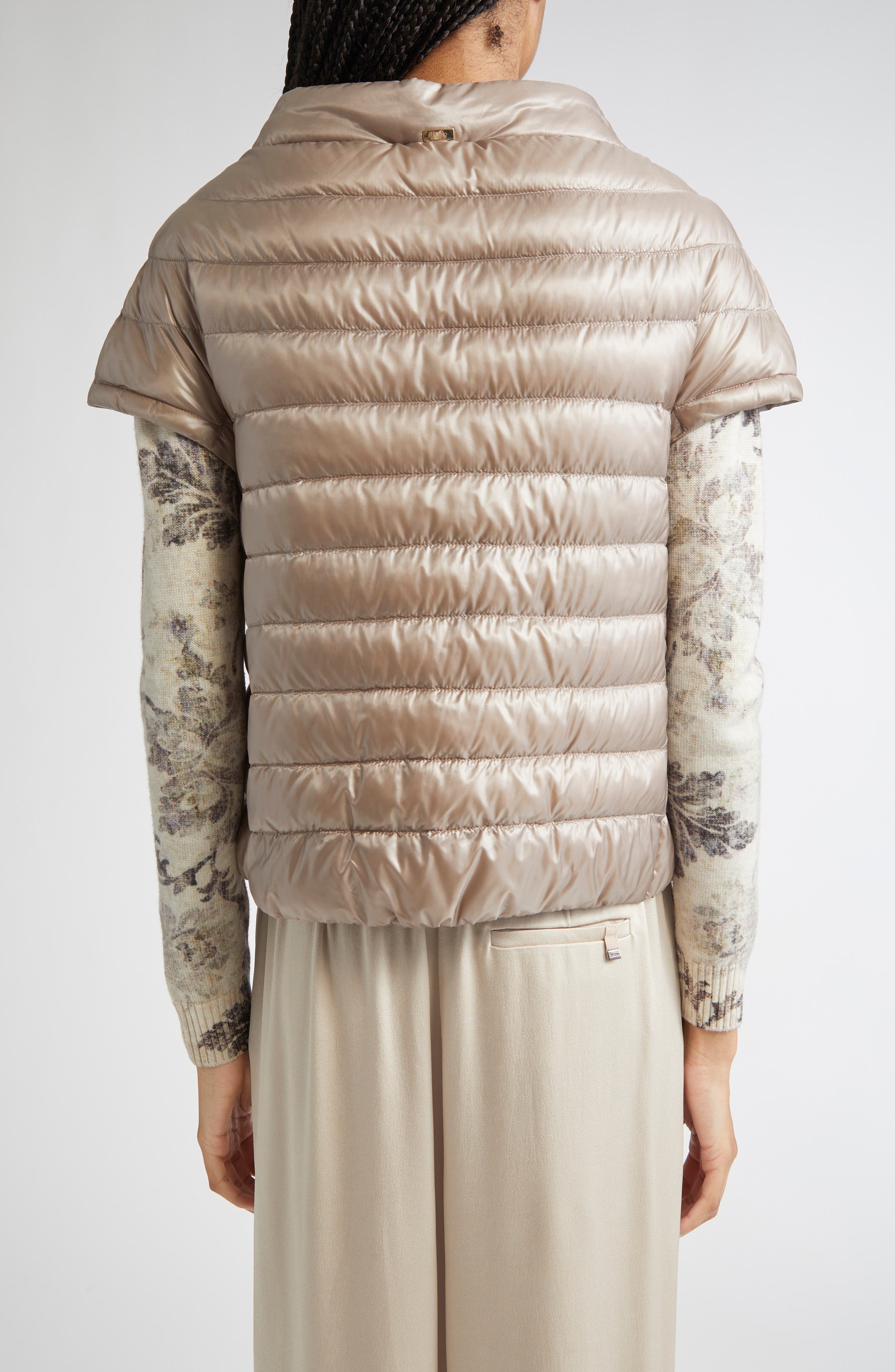 Herno Emilia Cap Sleeve Quilted Down Jacket in Tortora at Nordstrom - 3