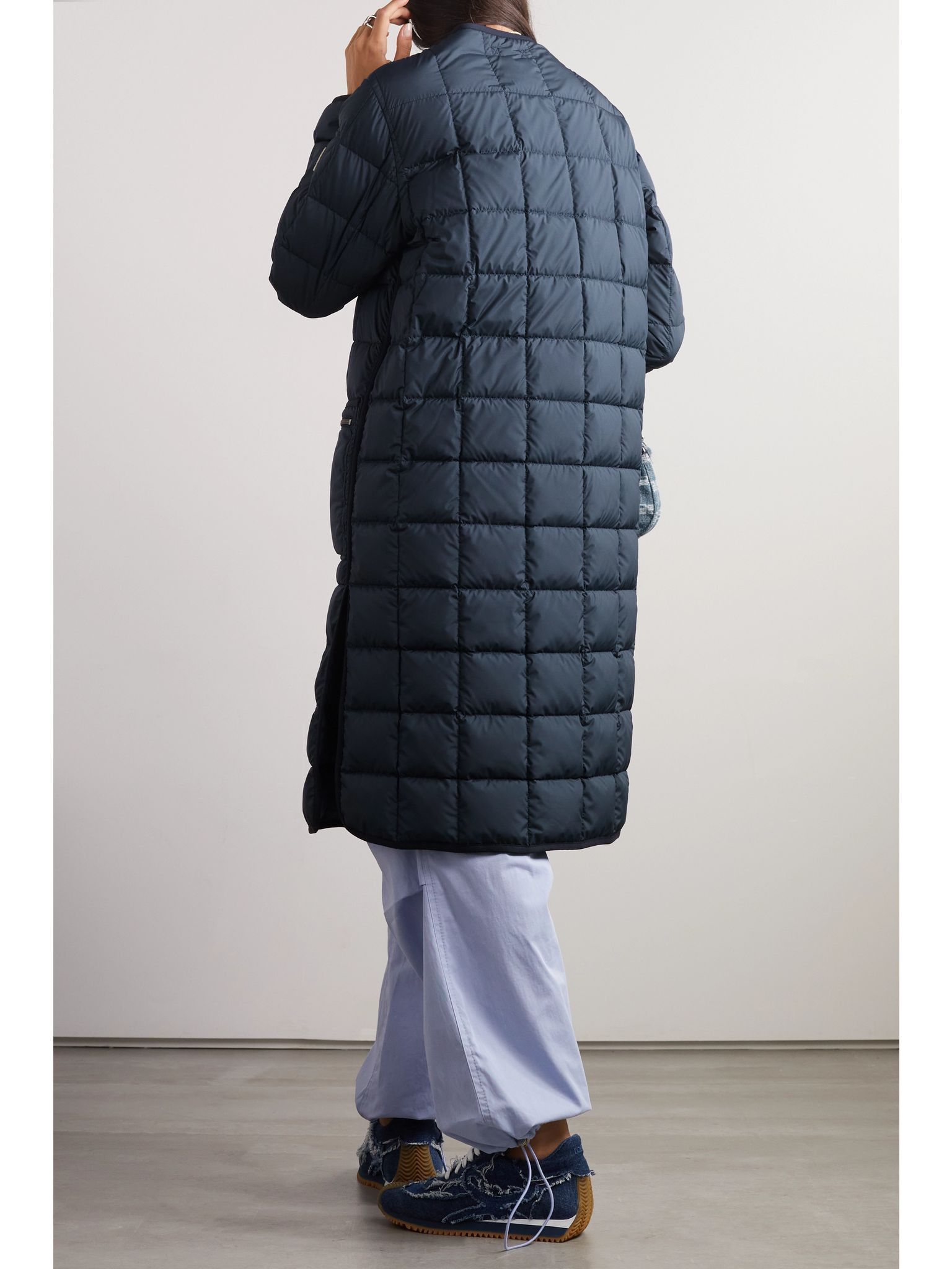 Faisan convertible quilted shell down coat Navy - 3