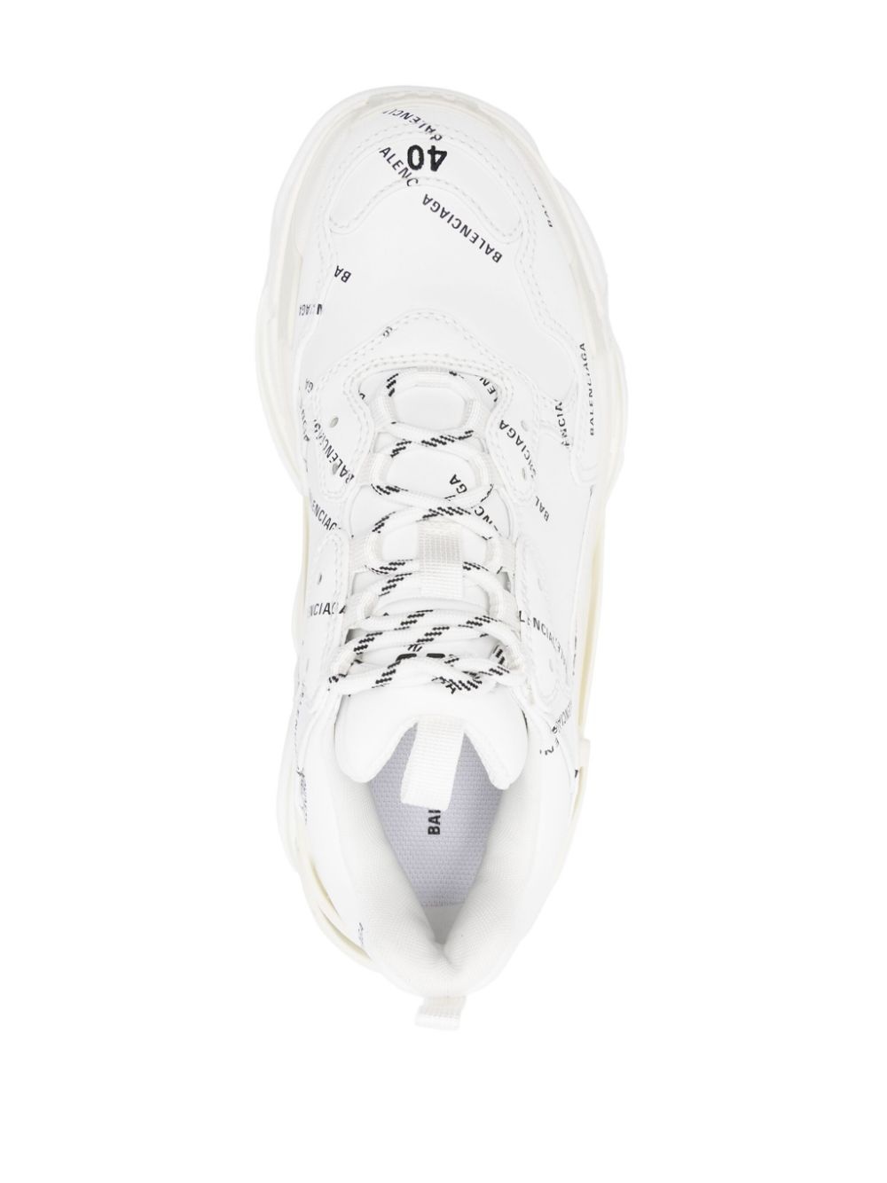 Triple S logo print sneakers - 4