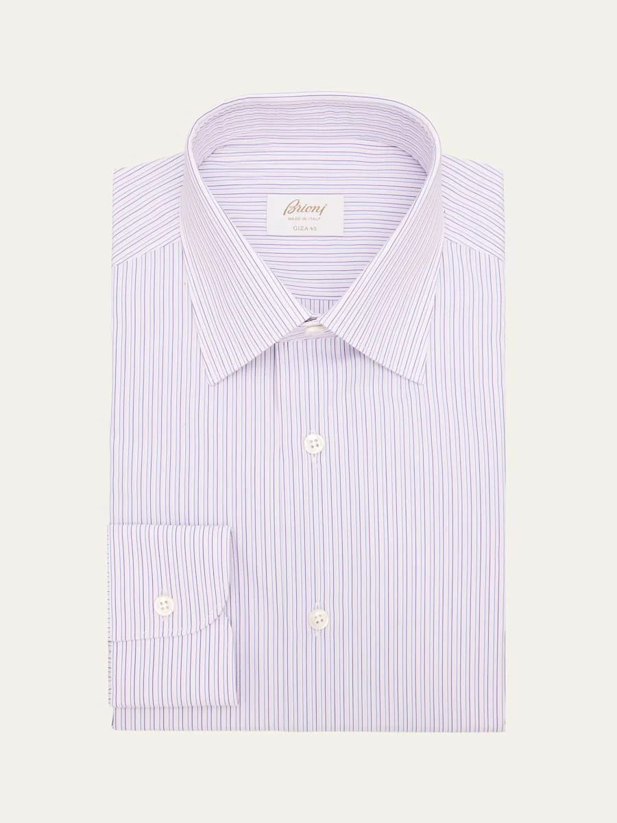 Men's Giza 45 Cotton Multi-Stripe Dress Shirt - 1