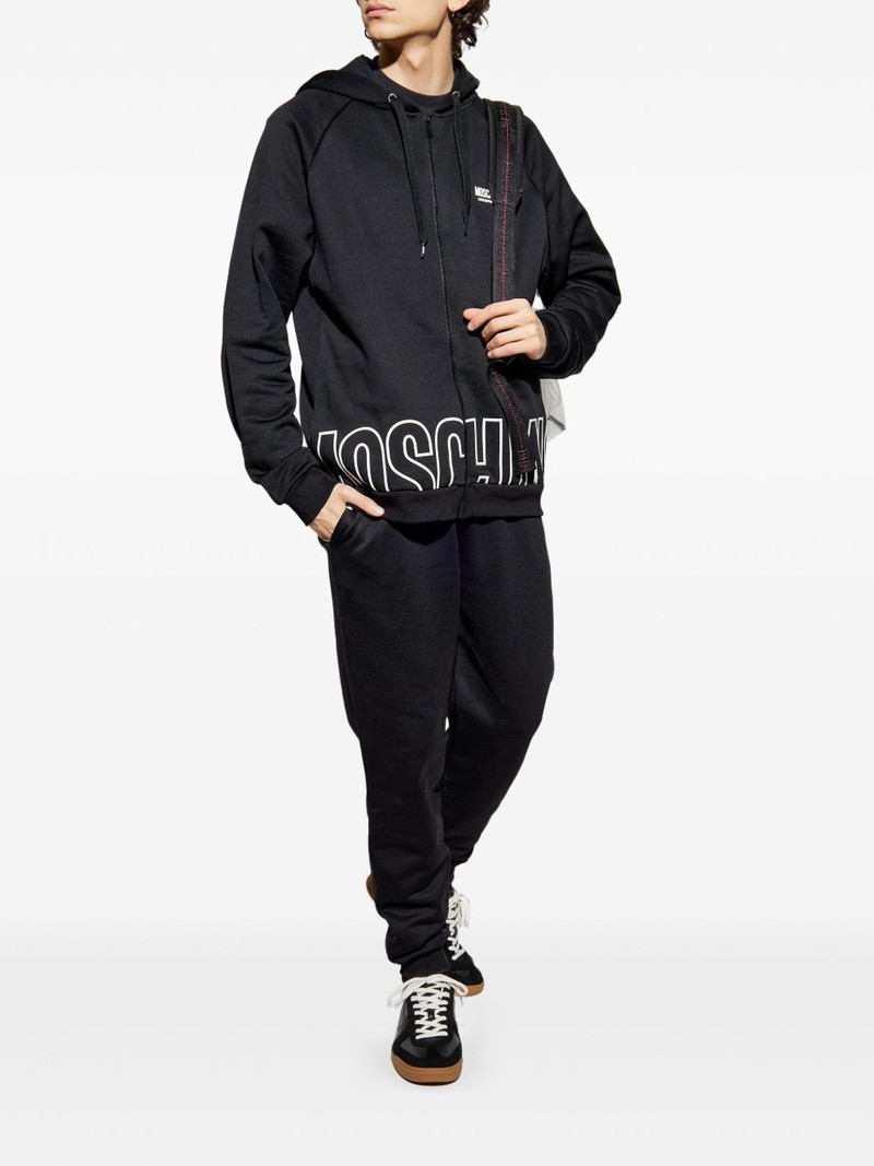 Moschino logo-print hoodie outlook