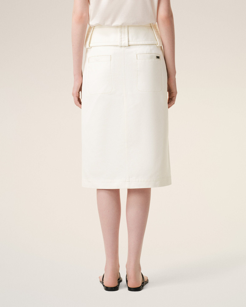 WHITE COTTON WRAP SKIRT 4