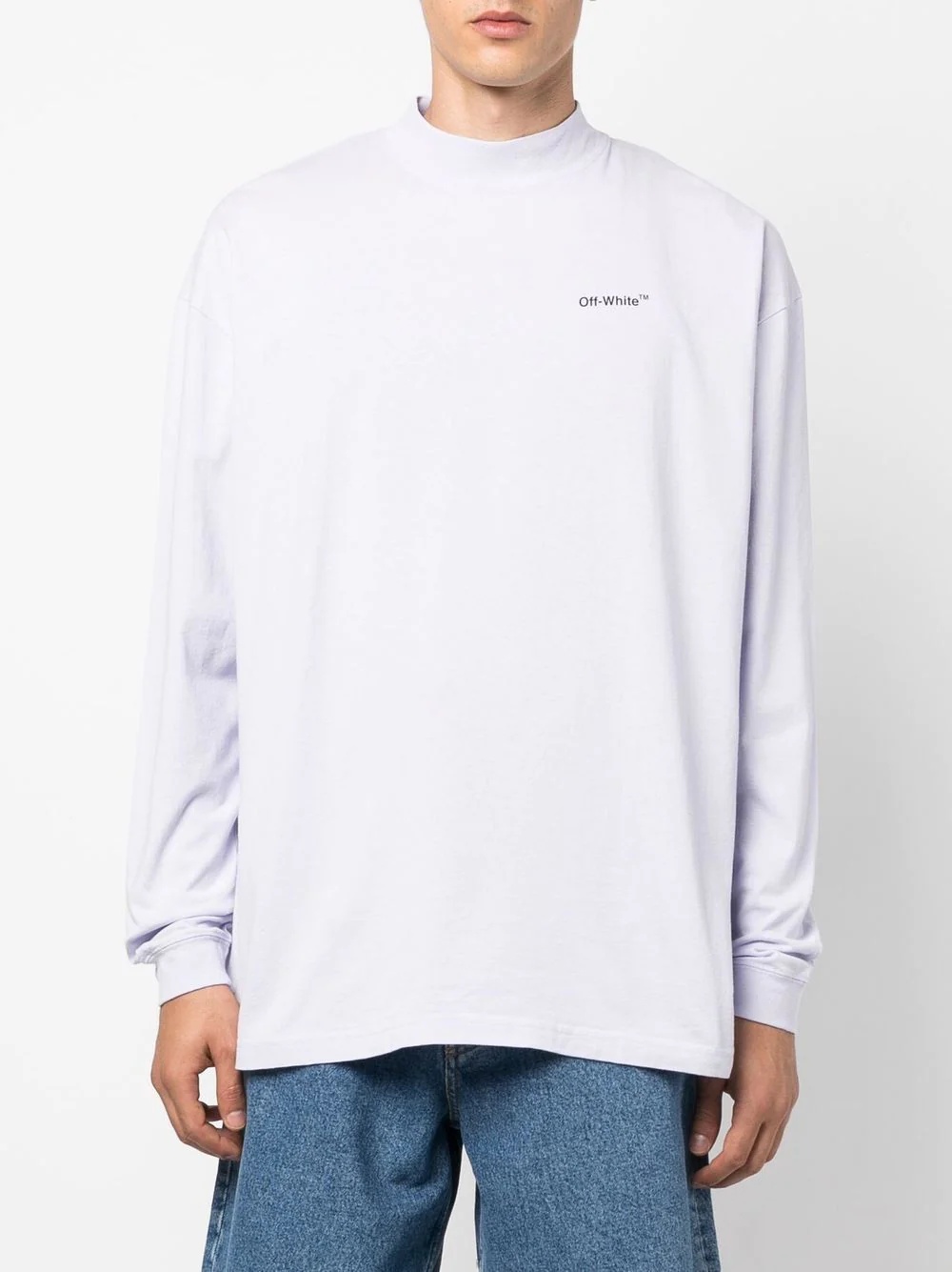 Arrows mock-neck cotton T-shirt - 3