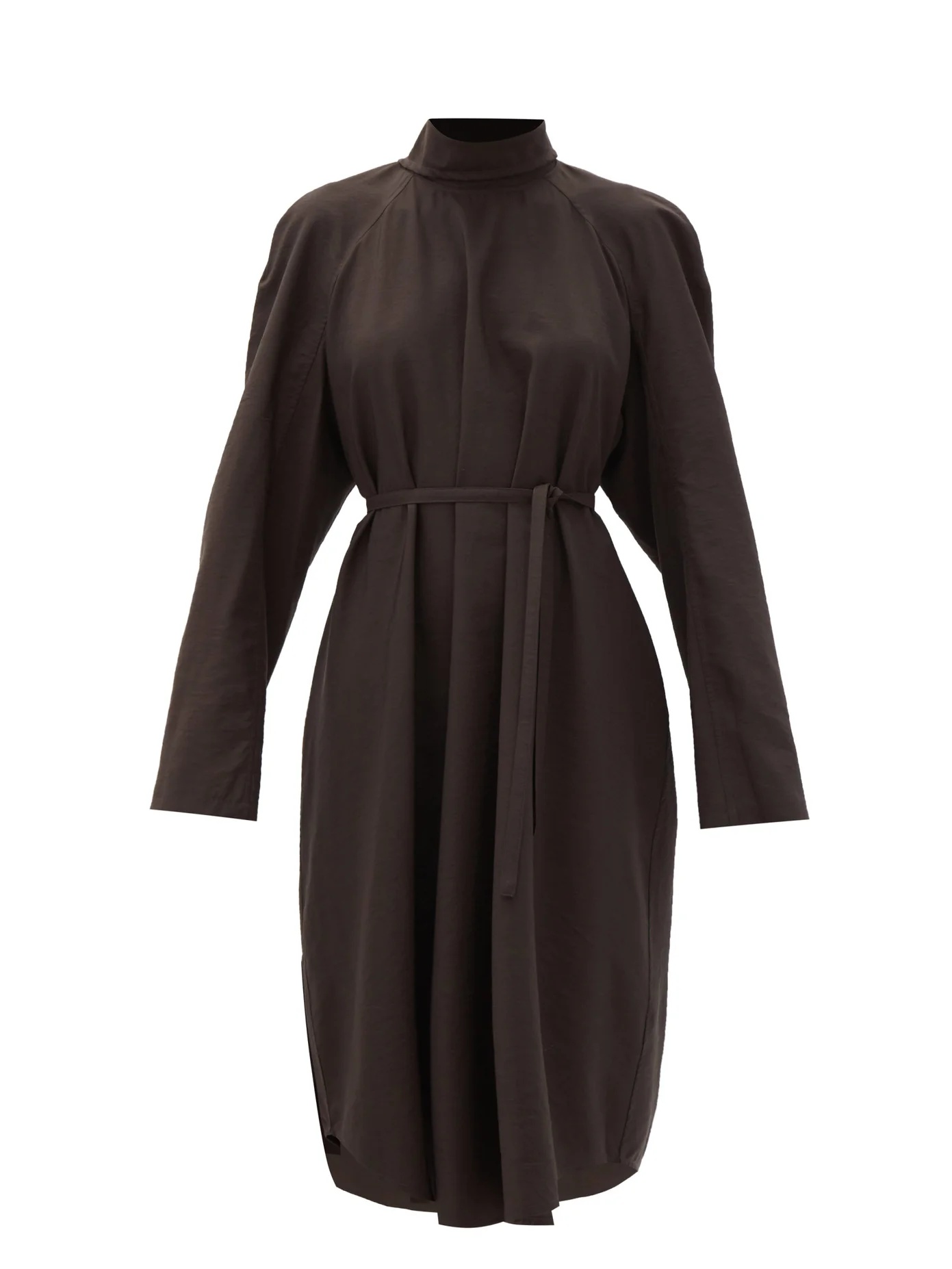 High-neck wool-blend dress - 1