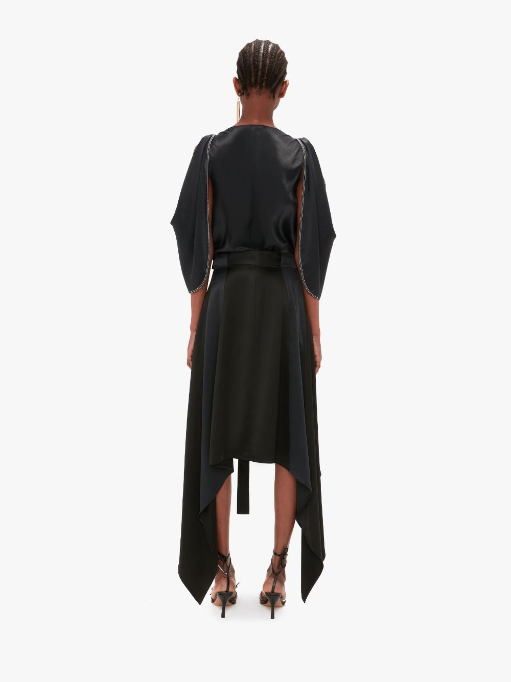 ASYMMETRIC MIDI SKIRT - 4