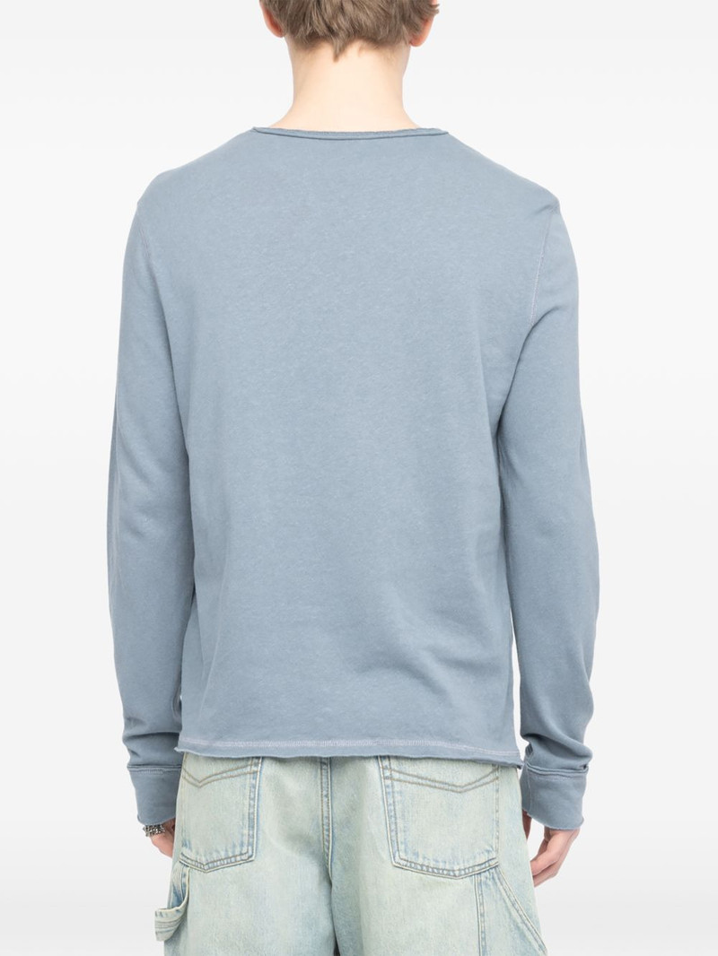 buttoned V-neck T-shirt 3