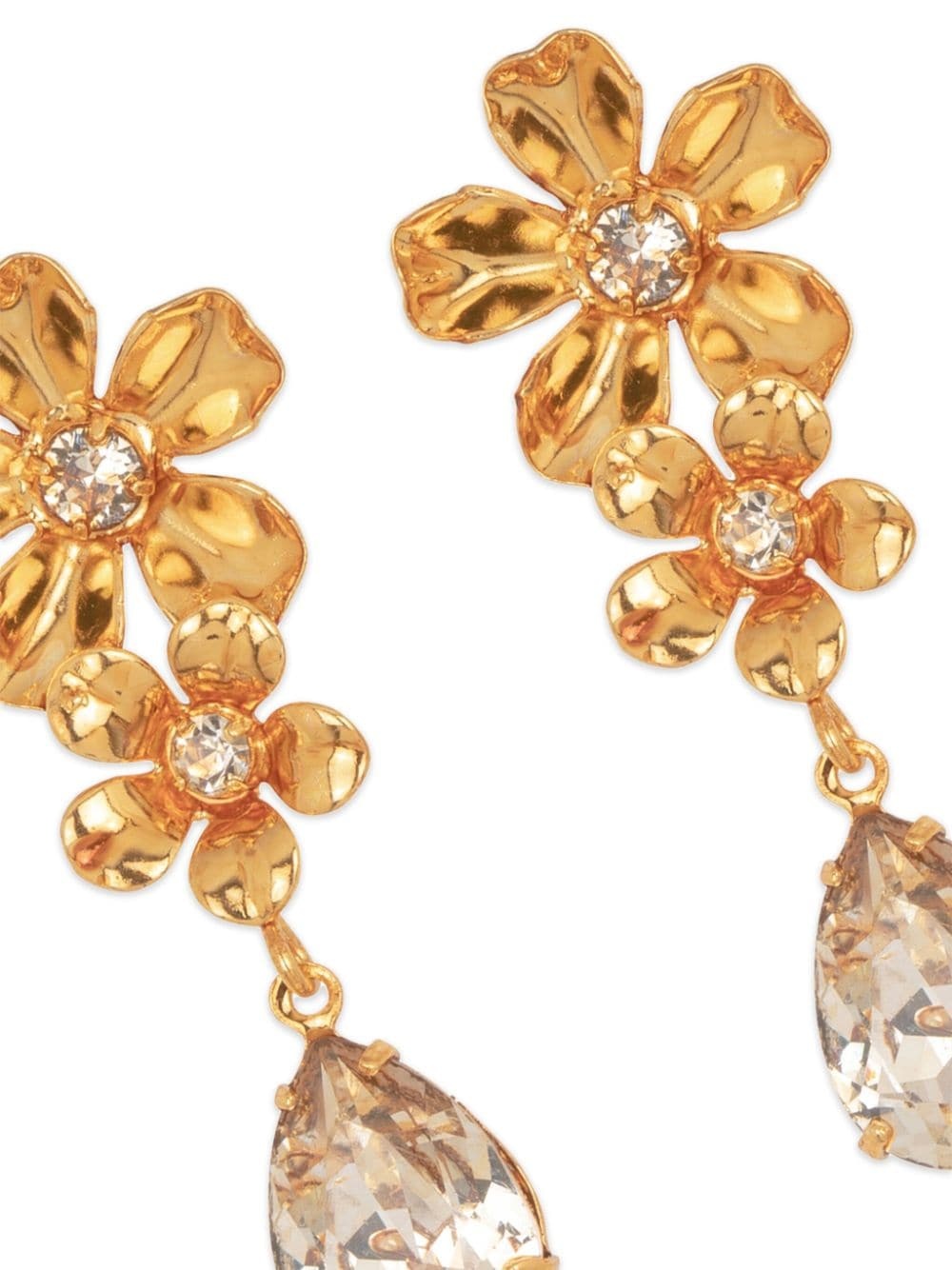 18kt gold plated Milena crystal drop earrings - 2