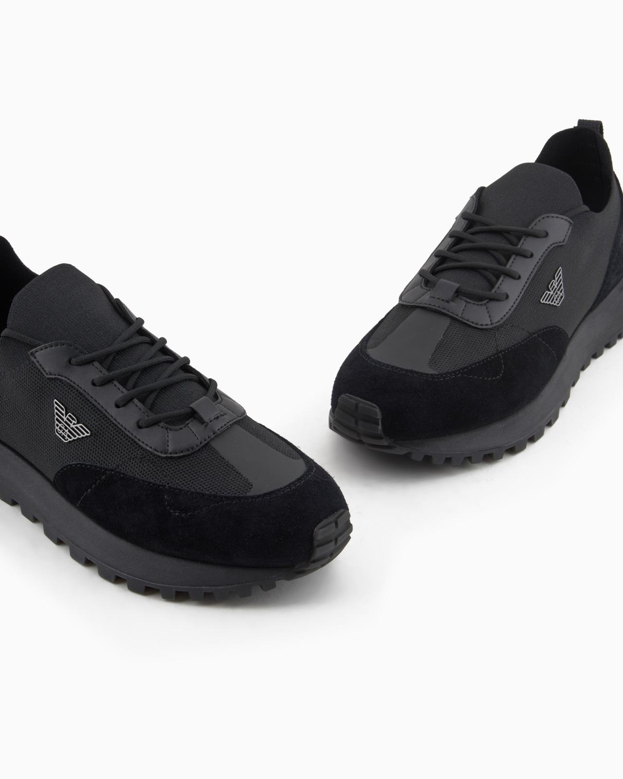 Knit sneakers with suede details - 5