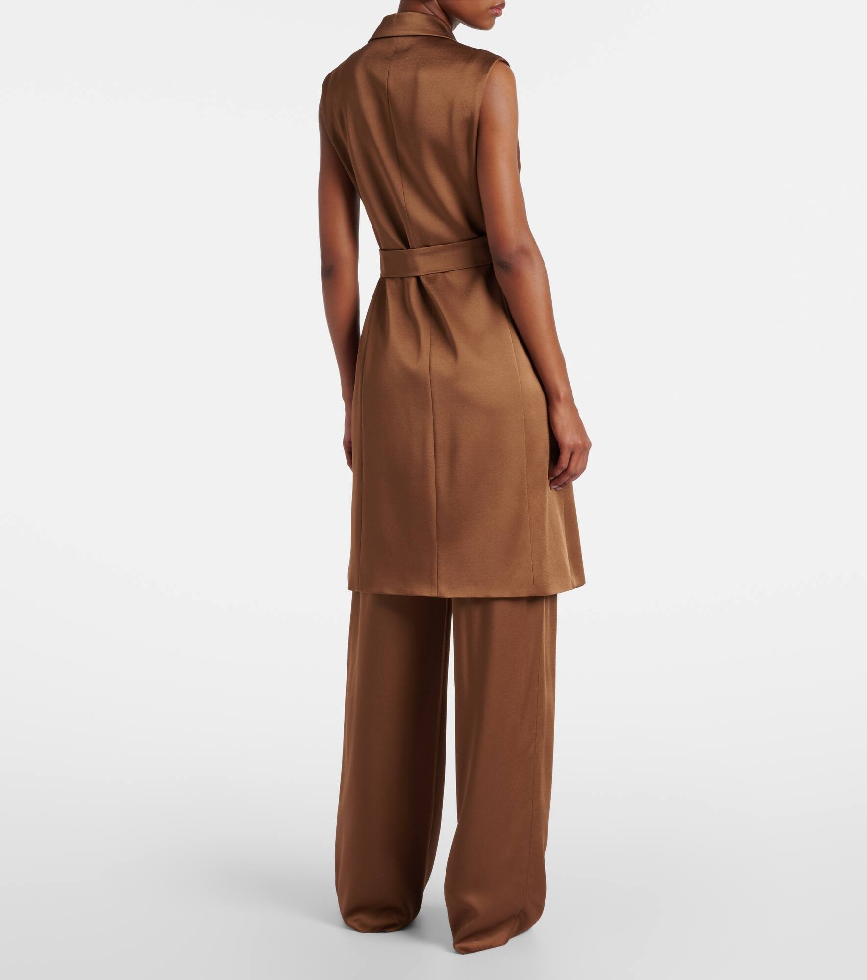 Afgano belted satin jacket - 3