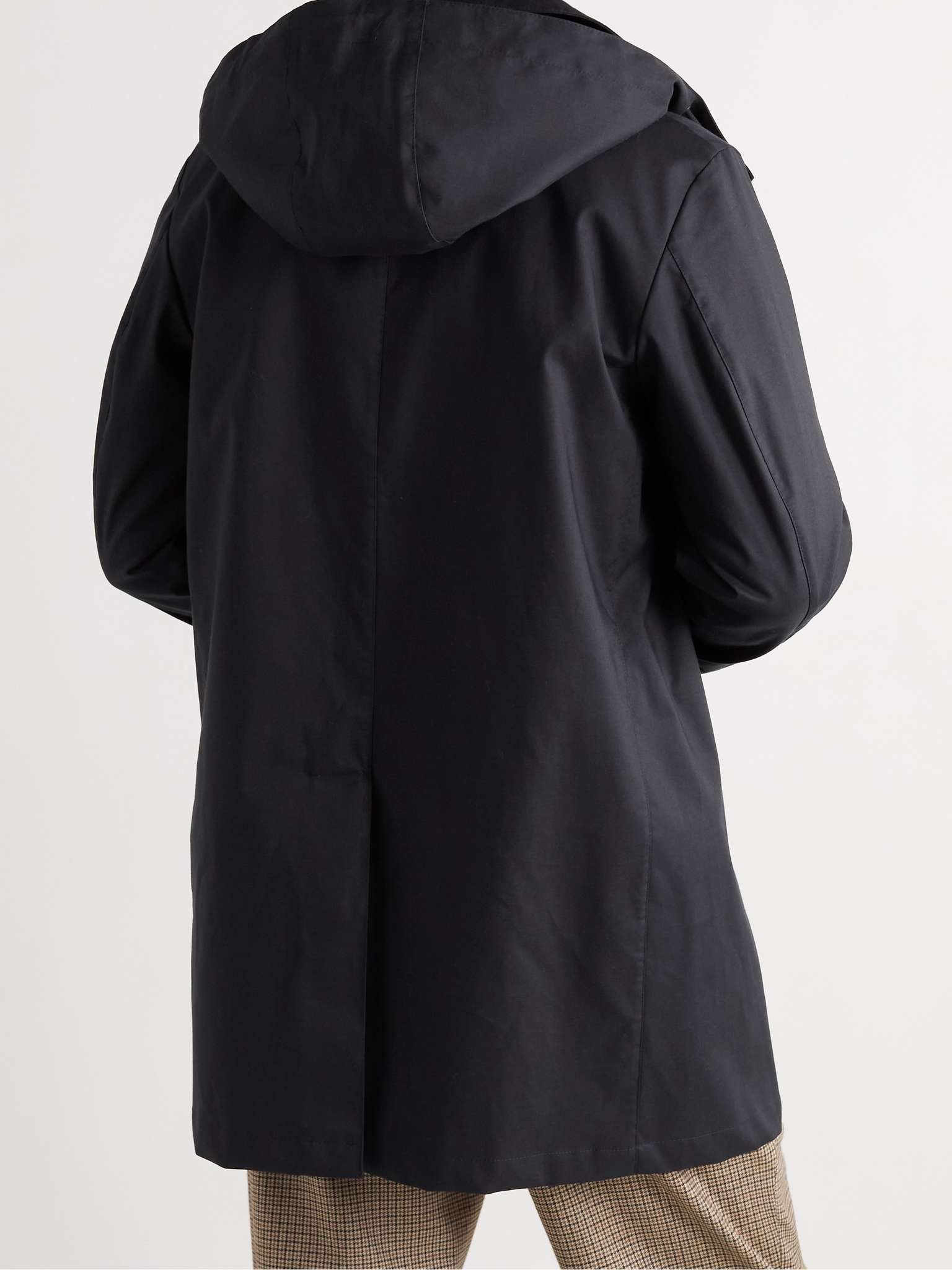 Cambridge Bonded Cotton Hooded Trench Coat - 4