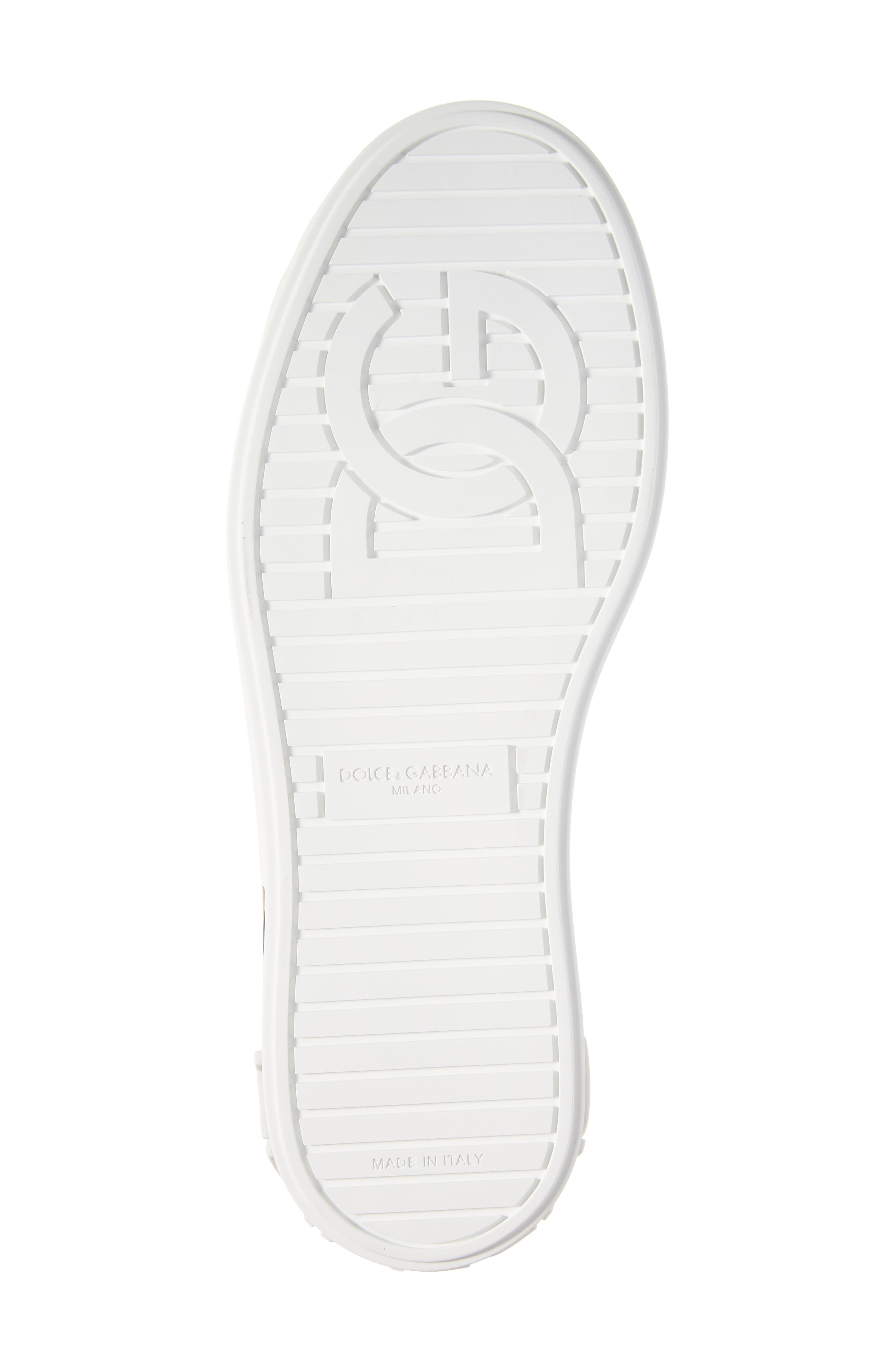 Dolce&Gabbana Portofino Logo Spoiler Sneaker in 89697 White/black at Nordstrom - 6