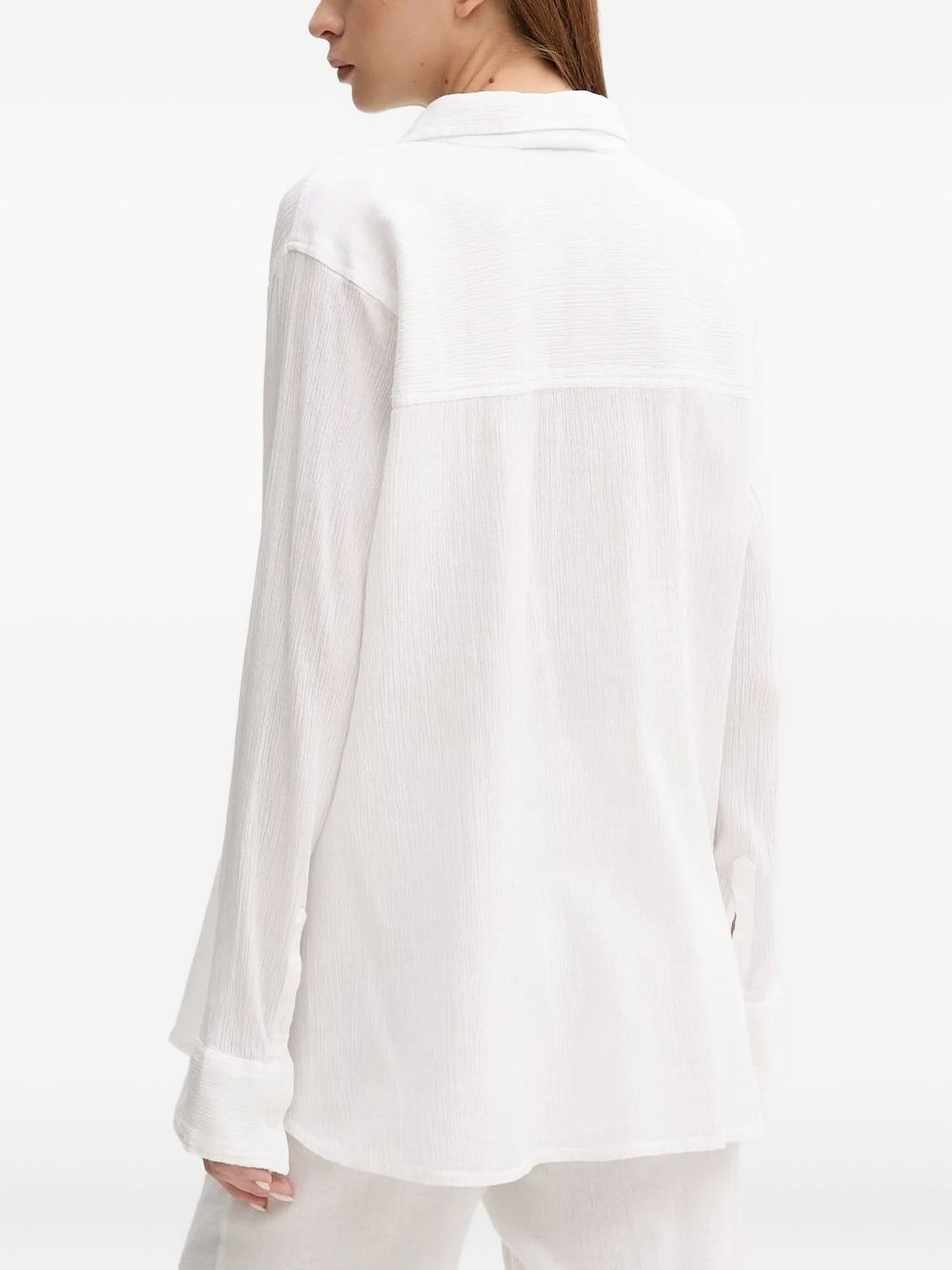 textured button-down shirt - 2