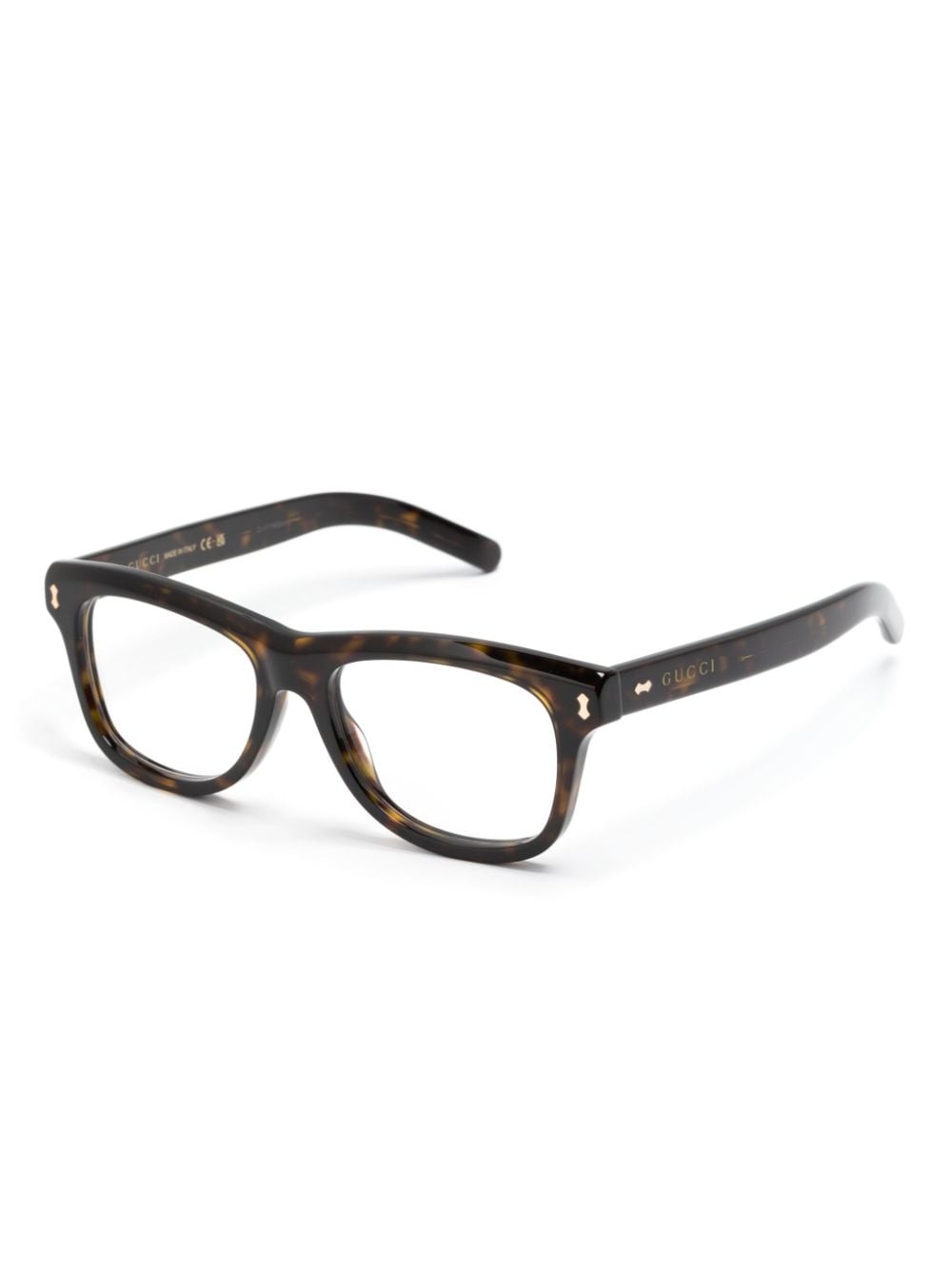 tortoiseshell square-frame glasses - 2
