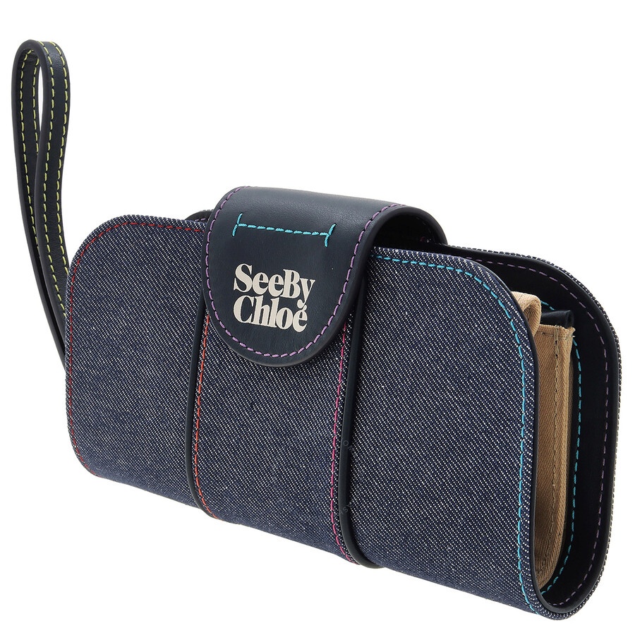 See By Chloe Laetizia Long Folded Denim Wallet - 2