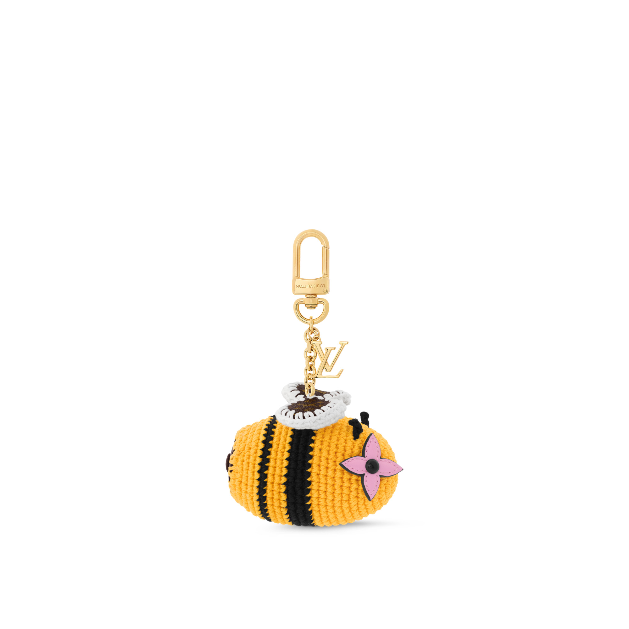 Bee LV Crochet Bag Charm - 2
