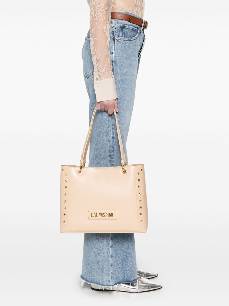 Moschino logo-plaque tote bag outlook