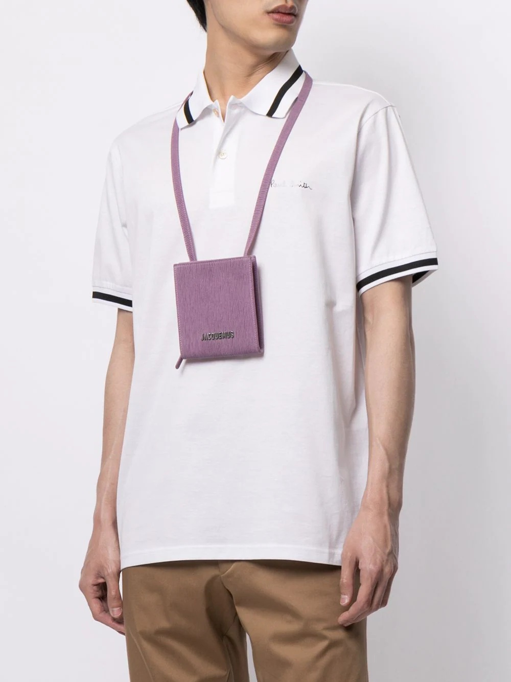 contrasting-trim cotton polo shirt - 2