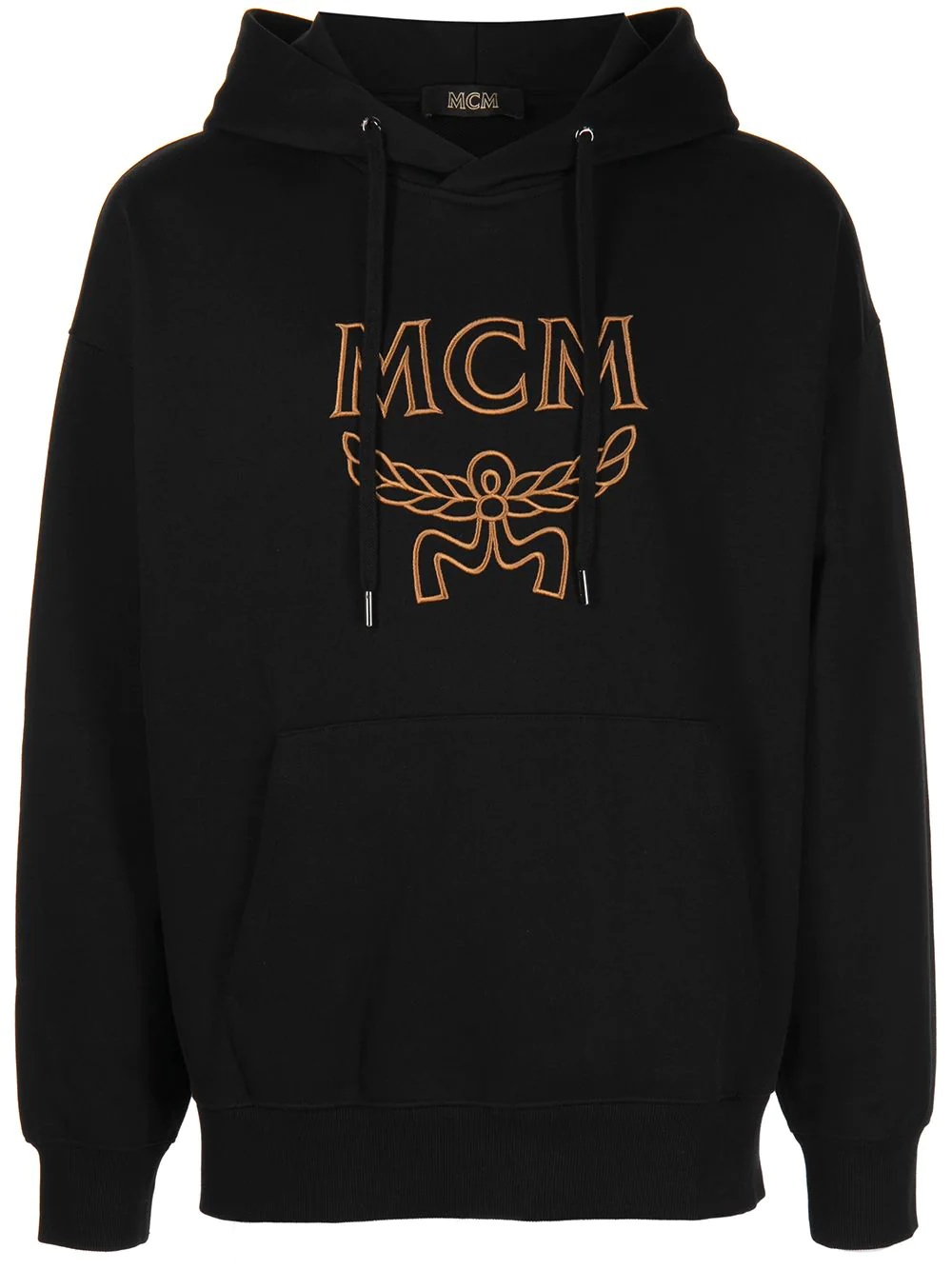 embroidered logo long-sleeve hoodie - 1