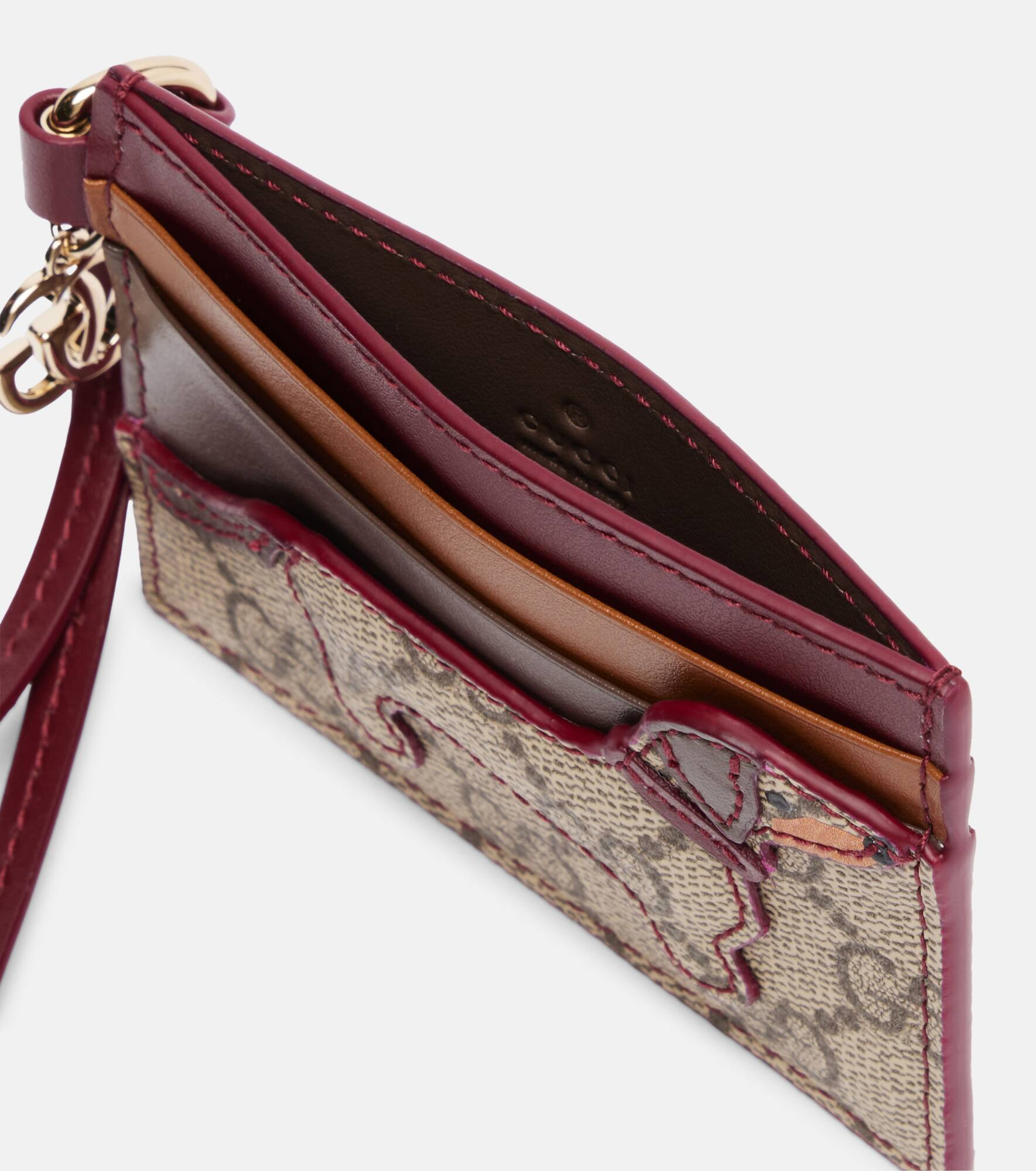 GG Canvas leather-trimmed card holder - 2