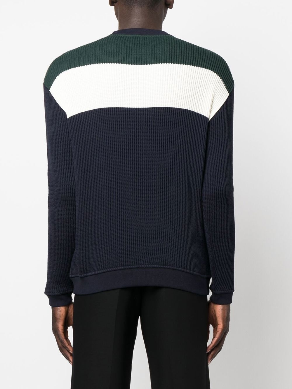 ribbed-knit polo jumper - 4