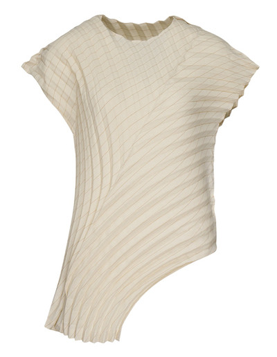 ISSEY MIYAKE Curved Pleats?Stripe Shirt outlook