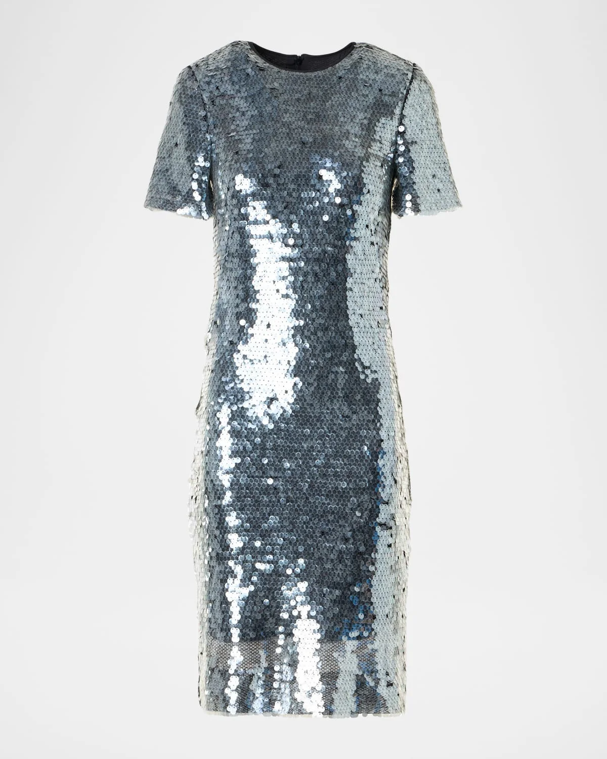 Lucid Sequined Tulle Short-Sleeve Dress - 1
